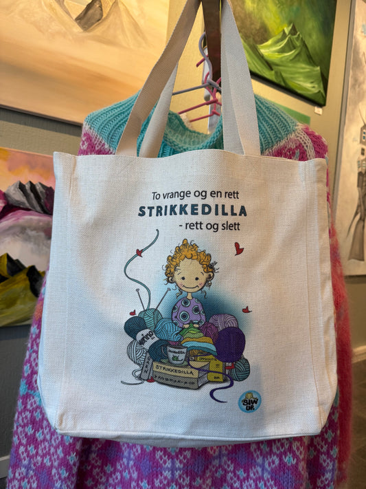 STRIKKEDILLA - veske (stor)