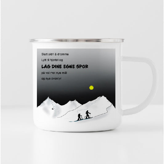 MAKE YOUR OWN TRACKS - CUP (grey)