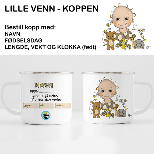 LILLE VENN - KOPP (med navn)